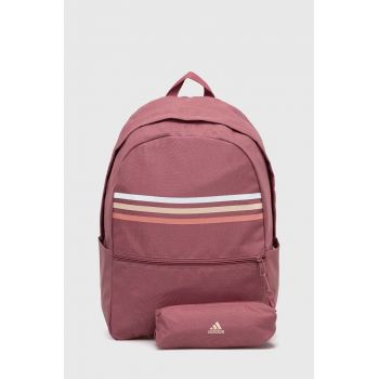 adidas rucsac Essentials femei, culoarea roz, mare, cu imprimeu, IZ1897