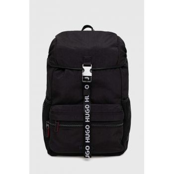 HUGO rucsac barbati, culoarea negru, mare, cu imprimeu, 50523648