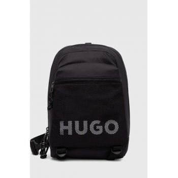 HUGO rucsac culoarea negru, mic, neted, 50523496