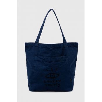 Kaotiko geanta de bumbac culoarea albastru marin, AP007-01-K002