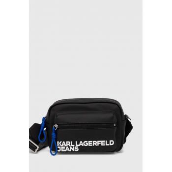 Karl Lagerfeld Jeans borseta culoarea negru, 245D3028