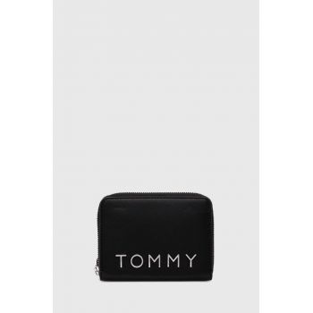 Tommy Jeans portofel femei, culoarea negru, AW0AW16390