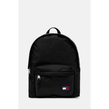 Tommy Jeans rucsac barbati, culoarea negru, mare, neted, AM0AM12395