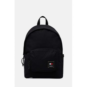 Tommy Jeans rucsac barbati, culoarea negru, mare, neted, AM0AM12402