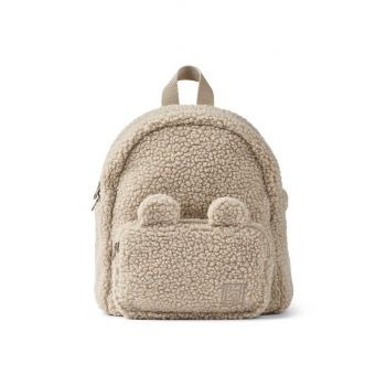 Liewood ghiozdan copii Allan Pile Backpack with ears culoarea bej, mic, neted, LW19359