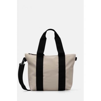 Rains geanta Tote Bag Micro W3 culoarea bej, 14180-26