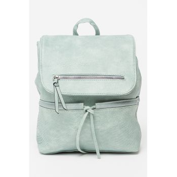 Rucsac de piele ecologica cu clapa