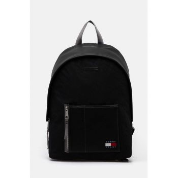 Tommy Jeans rucsac barbati, culoarea negru, mare, neted, AM0AM12626