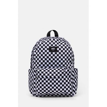 Vans rucsac Old Skool Grom Check Backpack culoarea negru, mare, modelator, VN000J3KY281