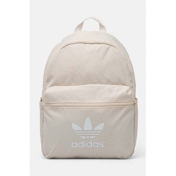 adidas Originals rucsac Adicolor culoarea bej, mare, cu imprimeu, IX7459