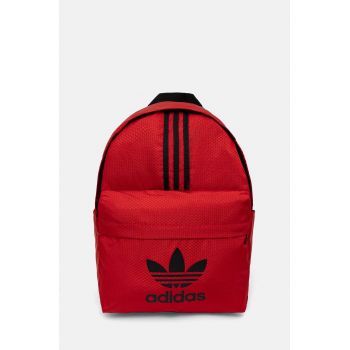 adidas Originals rucsac Adicolor culoarea rosu, mare, cu imprimeu, JE4034