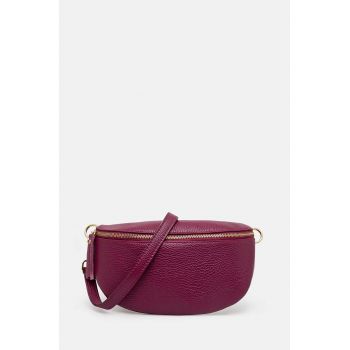 Answear Lab borseta de piele culoarea bordo