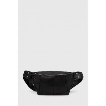 Answear Lab borseta de piele culoarea negru