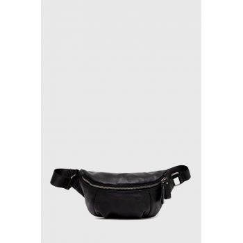 Answear Lab borseta de piele culoarea negru