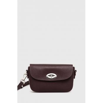 Answear Lab poseta de piele culoarea bordo