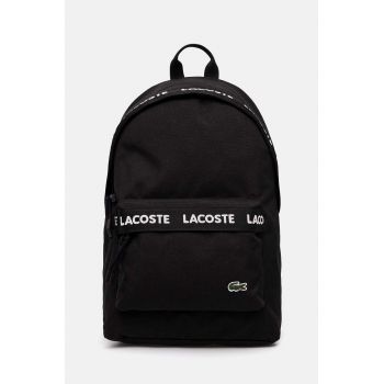 Lacoste rucsac culoarea negru, mare, cu imprimeu, NU4685NZ