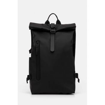 Rains rucsac Rolltop Rucksack Large W3 culoarea negru, mare, neted, 14590-01