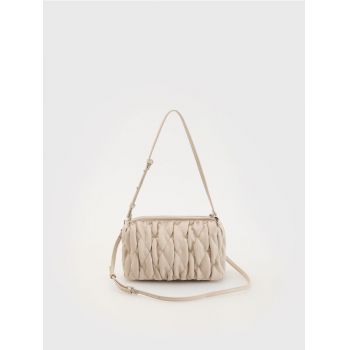 Reserved - LADIES` HANDBAG - gri deschis