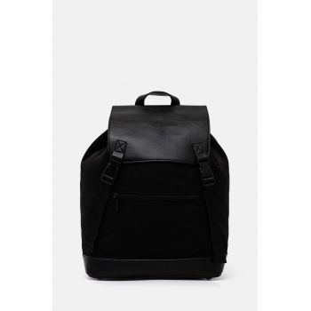 Sisley rucsac culoarea negru, mare, neted, 65TSSY03A