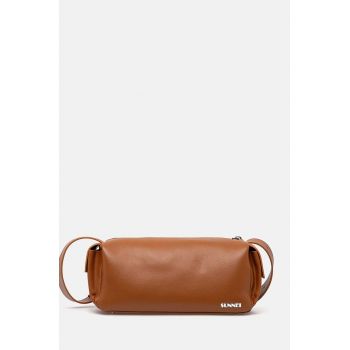 Sunnei poseta de piele culoarea maro, MACCWBAG002