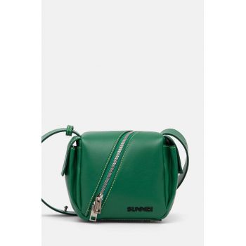 Sunnei poseta de piele culoarea verde, MACCWBAG004