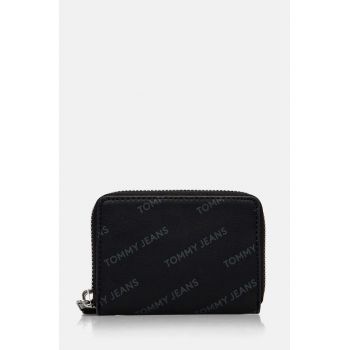 Tommy Jeans portofel femei, culoarea negru, AW0AW16490