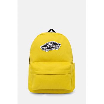 Vans rucsac culoarea galben, mare, cu imprimeu, VN000H4YCIC1