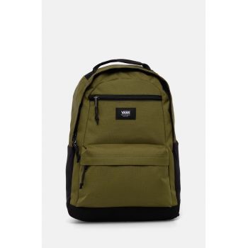 Vans rucsac culoarea verde, mare, neted, VN0A4MPHCIB1