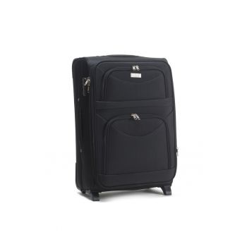 Troler Cabina - Extensibil - W6802 - 2 Roti - 54 cm - Negru