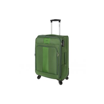 Troler Mediu - Extensibil - 4 Roti - ZC 615 - 66 cm - Verde