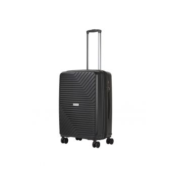 Troler Mediu Extensibil - Polipropilena - Cifru TSA - Cod Unic Okoban - TRANSPORT - 67.5 cm - Negru