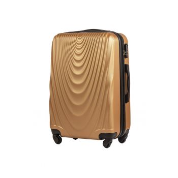 Troler Mediu - FALCON - ABS - 4 Roti - 66 cm - Gold