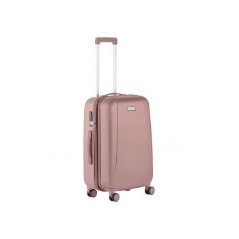 Troler Mediu - Policarbonat/ABS - 4 Roti Duble - OKOBAN - cifru TSA - SKYHOPPER - 68.5 cm - Rose