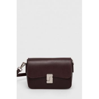 Answear Lab poseta de piele culoarea bordo