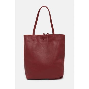 Answear Lab poseta de piele culoarea bordo