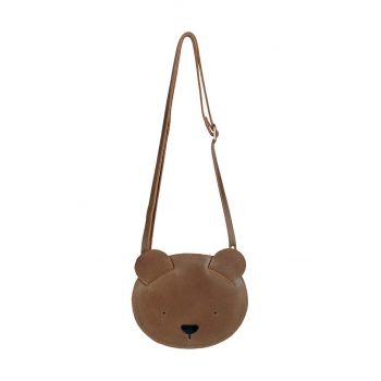 Donsje geanta de mana din piele pentru copii Britta Classic Purse Bear culoarea maro, 5001001