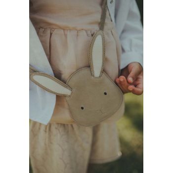 Donsje geanta de mana din piele pentru copii Britta Classic Purse Bunny culoarea bej, 5001008