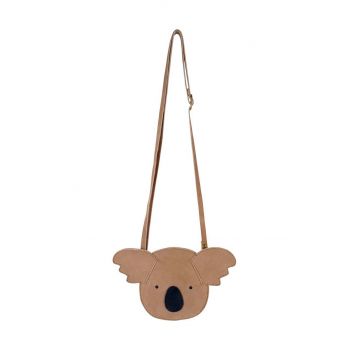 Donsje geanta de mana din piele pentru copii Britta Classic Purse Koala culoarea bej, 5001006