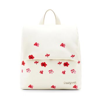 Rucsac de piele ecologica cu imprimeu floral