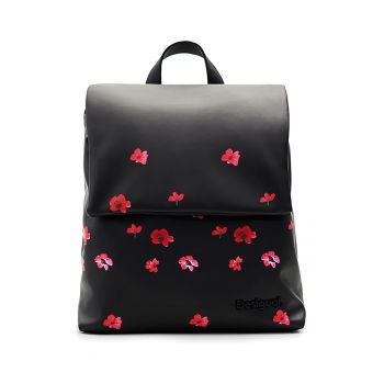 Rucsac de piele ecologica cu imprimeu floral