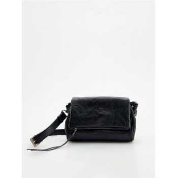 Reserved - LADIES` HANDBAG - negru