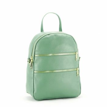 Rucsac convertibil in geanta din piele naturala B-1443 123 verde menta