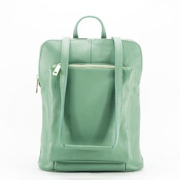 Rucsac dama din piele naturala Made in Italy B-1001 123 Verde