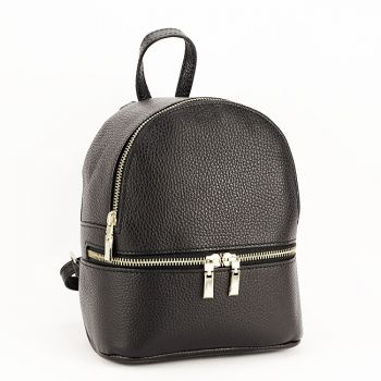 Rucsac negru mic din piele naturala B-8979 122