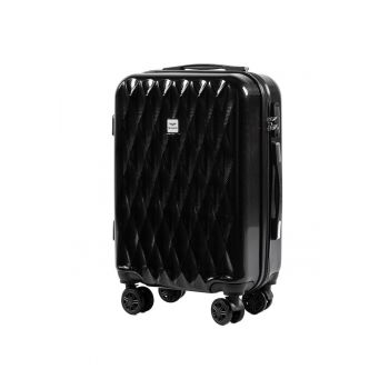 Troler Cabina - PC 190 - 55 cm - 4 Roti Duble - Cifru TSA - Policarbonat - Negru