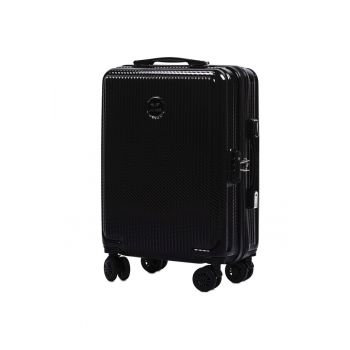 Troler Cabina - PC 565 - 55 cm - 4 Roti Duble - Cifru TSA - Policarbonat - Negru