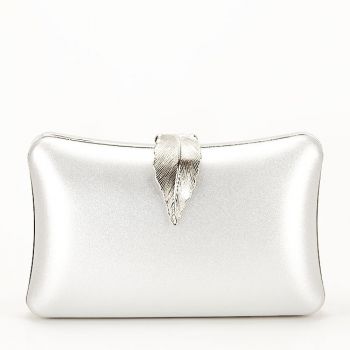 Clutch elegant accesorizat B-BME-600 05 Argintiu