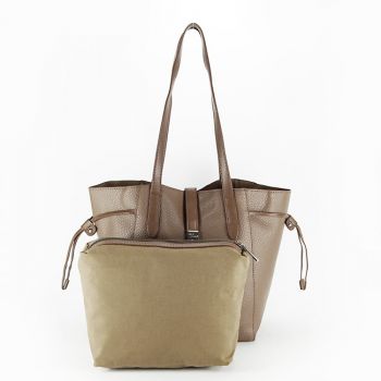 Geanta David Jones cu borseta detasabila B-6806-2 13 Maro taupe