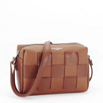 Genta dama mica David Jones B-6645-1 14 Cognac