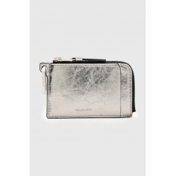 AllSaints portofel de piele REMY WALLET femei, culoarea gri, W017XZ de firma original